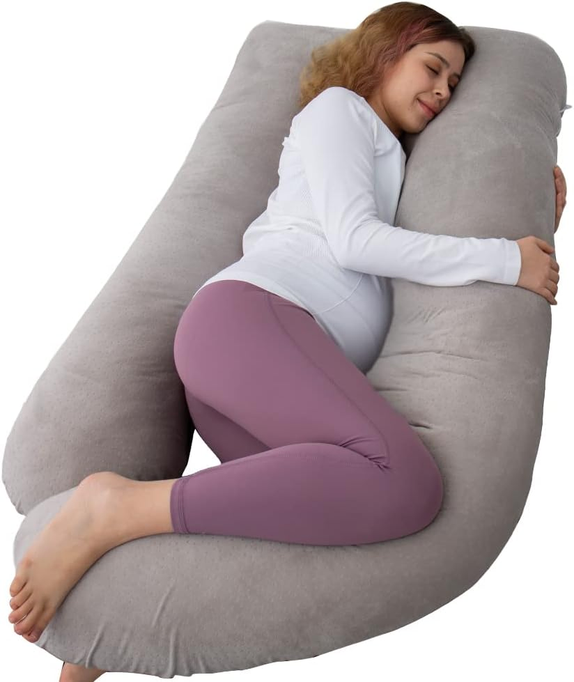 Portable Adjustable Pregnancy Body Support Pillow, U Shaped Full Body Maternity Pillow