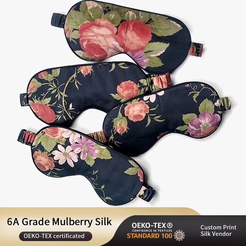 High Quality Printed Soft Skin-Care Silk Sleep Eye Mask