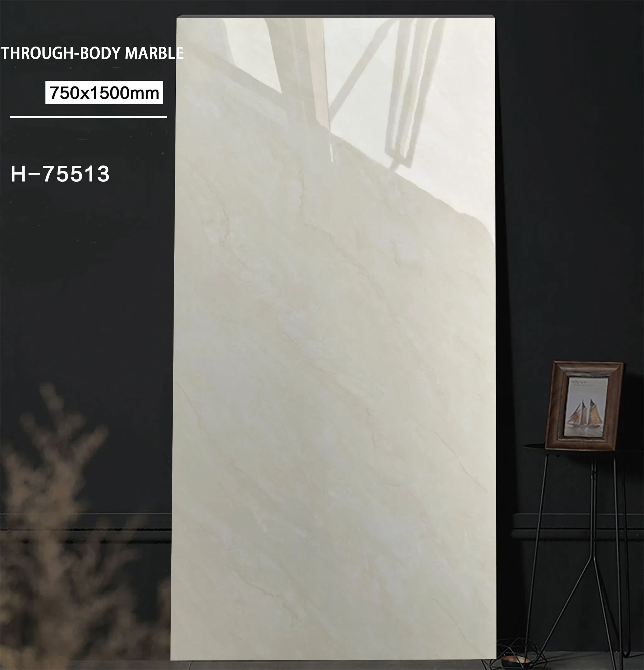 Керамогранитная плитка Rustic 750x1500 мм матовая терраццо