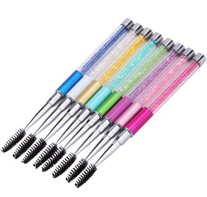 Makeup Tool Colorful Mascara Wand Crystal Eyelash Brush for Eyelash Extension