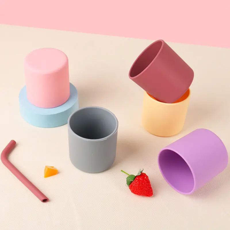 Silicone Baby Milk, Juice, Drink Training Cup, Children's Silicone Baby Cup