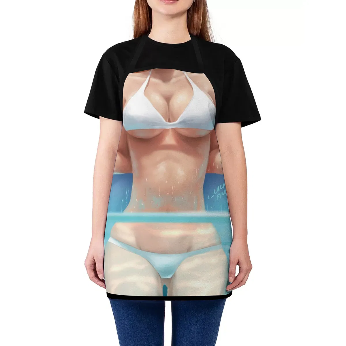 Printed Entertainment Charm Adult Waterproof Festival Apron Prank Sexy Outdoor Apron