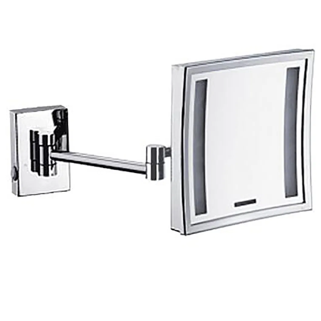 Wall Mounted Chrome Folding Round Hotel Round Bathroom Mirror