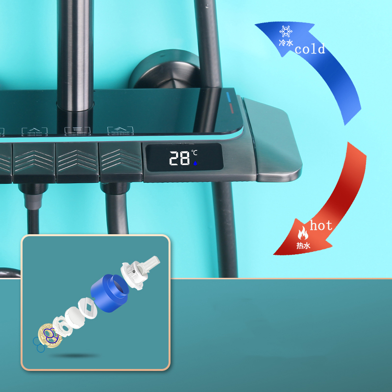 Factory Bathroom Hot and Cold Shower Set Bathroom Accessories Mixer Shower