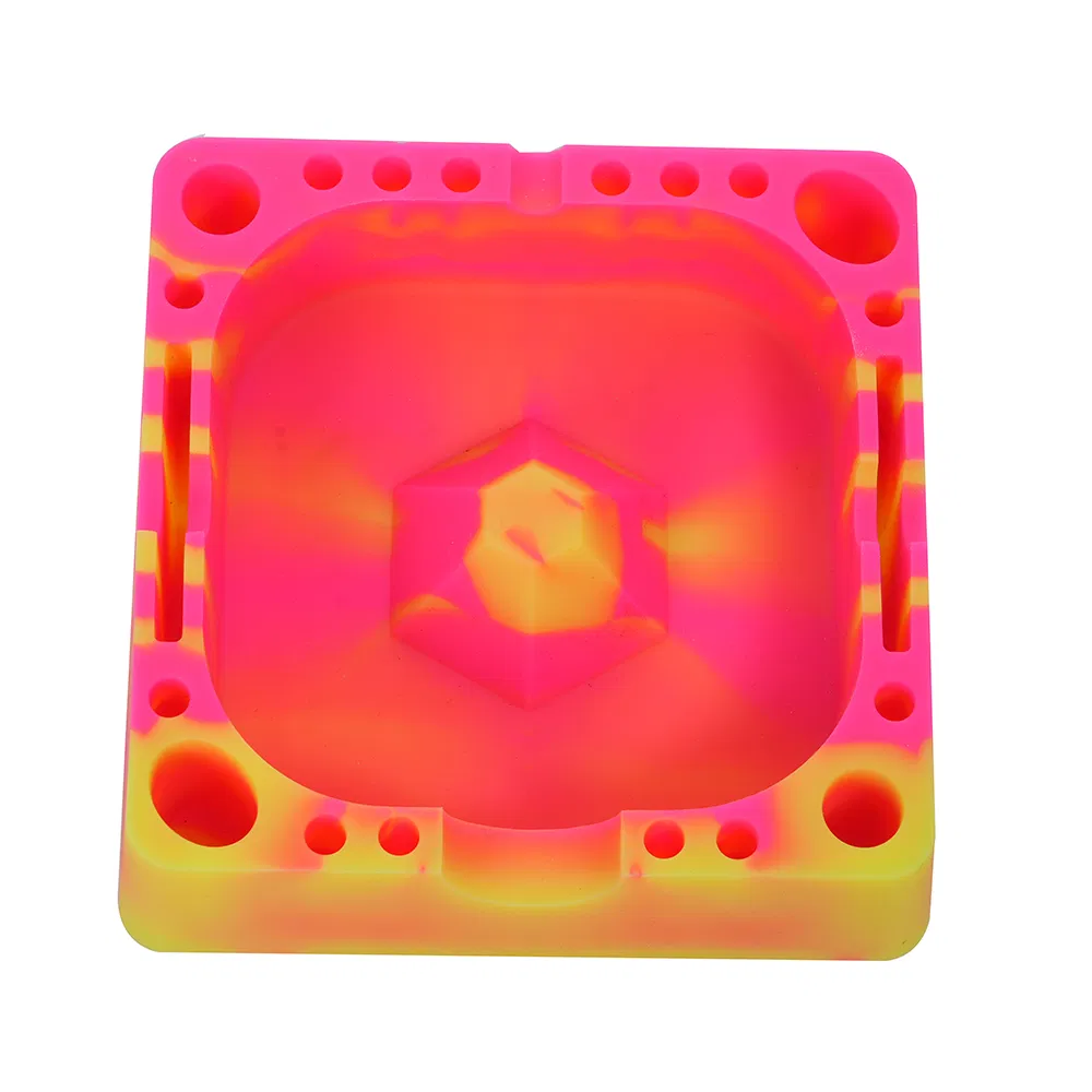 8*2cm Silicone Ashtray Square Design Premium Silicone Rubber High-Temperature Heat Resistant Ashtray
