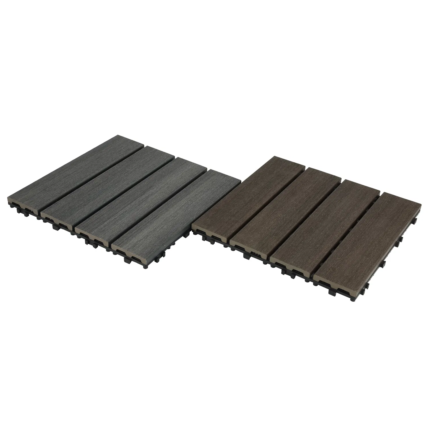 Ocox Multiple Design and Texture Are Offered to Suit Different Style Preference Free Installation Waterproof UV Resistance Colorful DIY WPC Decking Tile