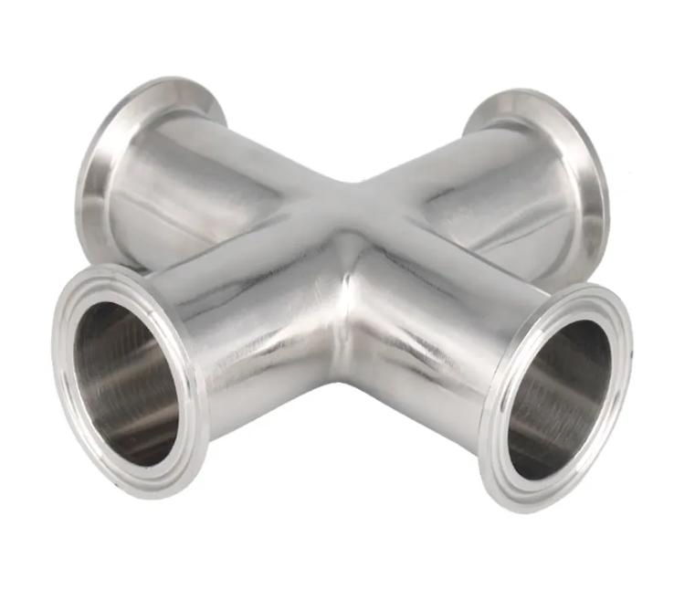 Sanitary Stainless Steel Clamped/Welded 4way 5way 6way Cross