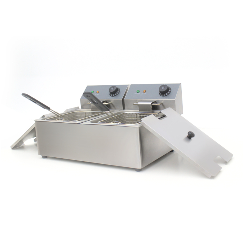 Compact Double Tank Fryer for Bulk Cooking