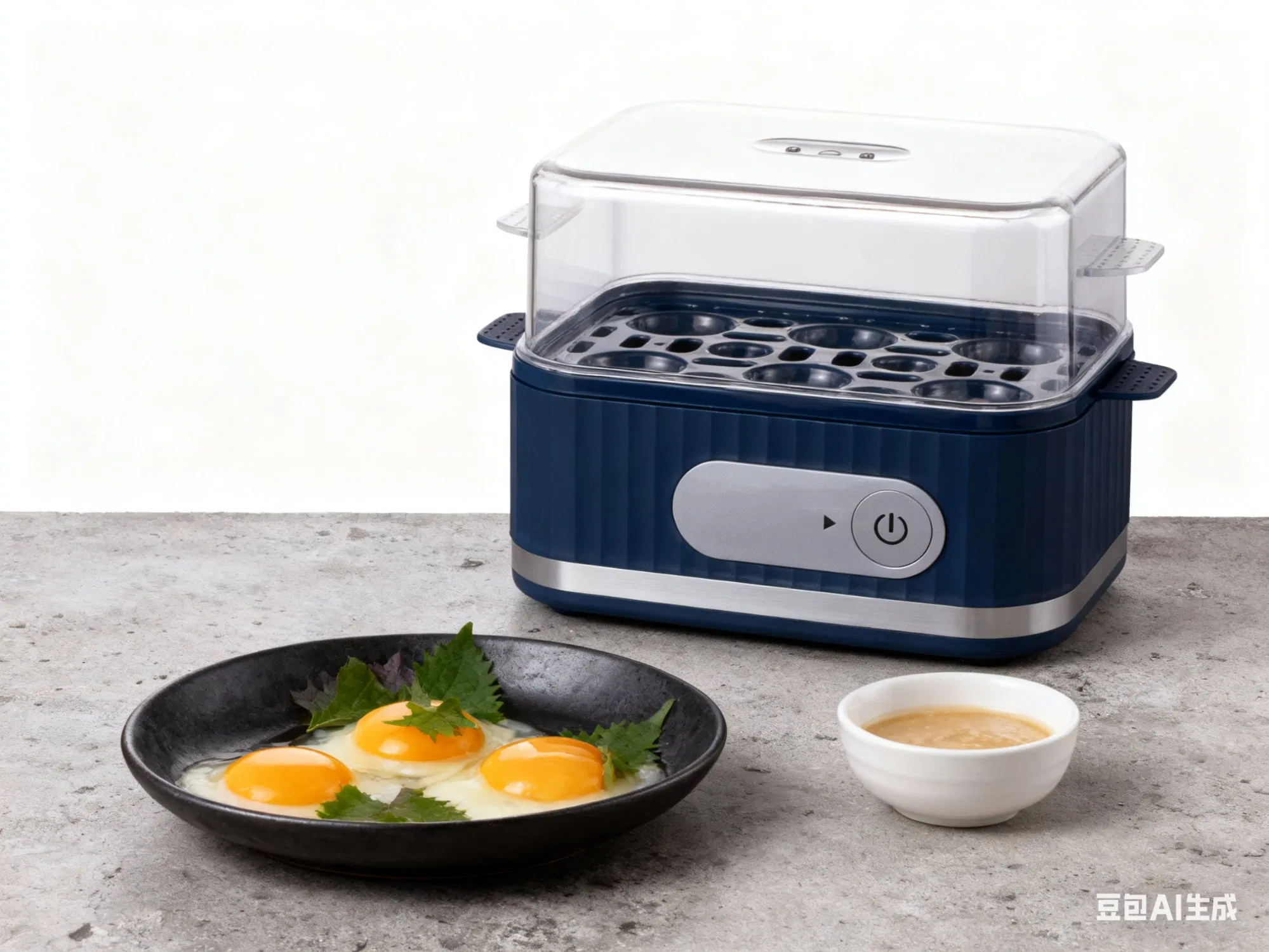Compact 6-Egg Mechanical Egg Cooker with Timer 400W Power Supply