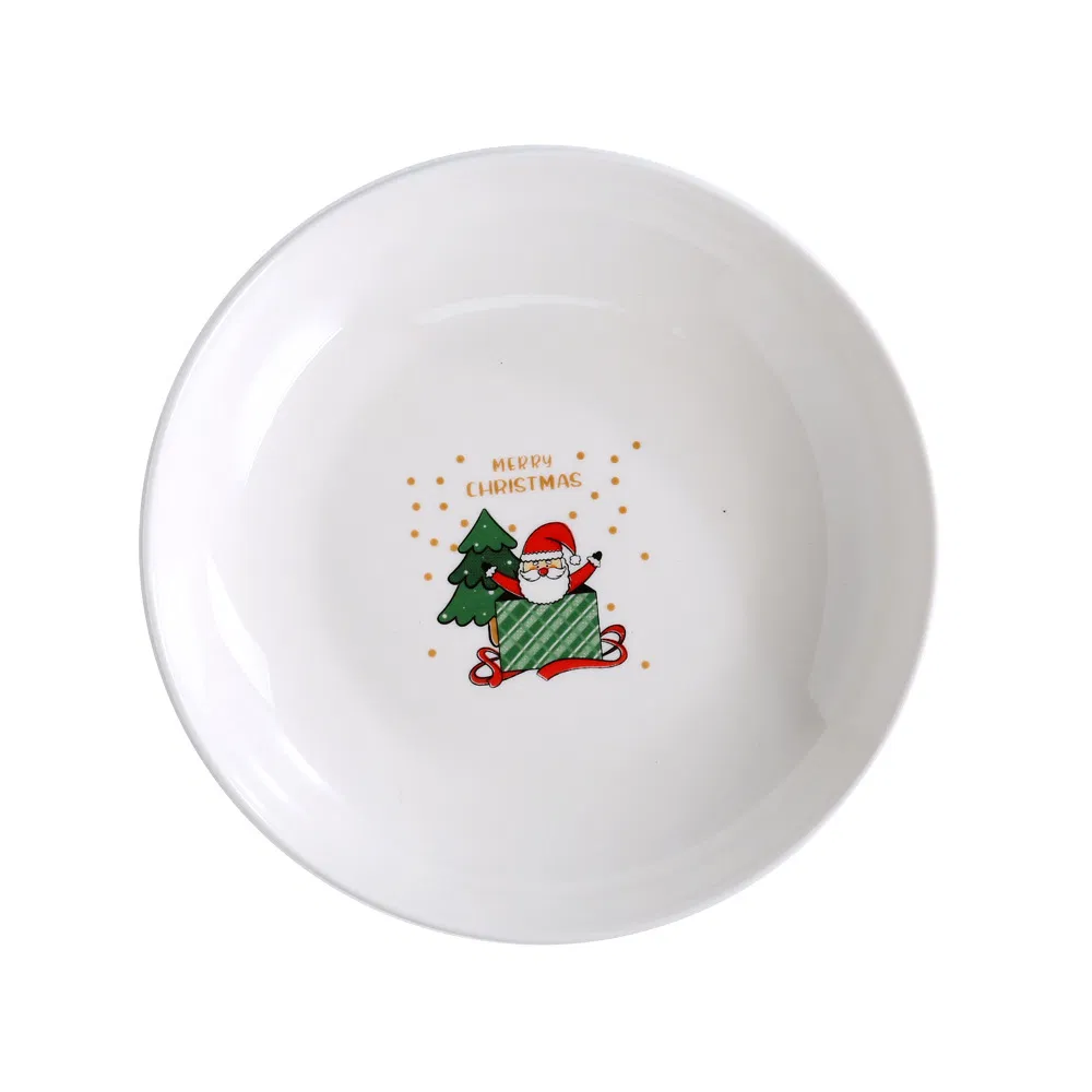Christmas Ceramic Tableware Set 4 Bowls 2 Plates Live Jewelry Bank Marketing Holiday Gifts