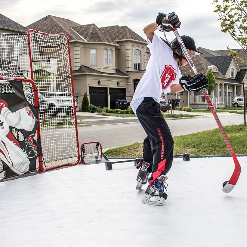 Artificial Rink Synthetic Ice Skating Tiles Roller Skate Flooring Hockey Shooting Pad