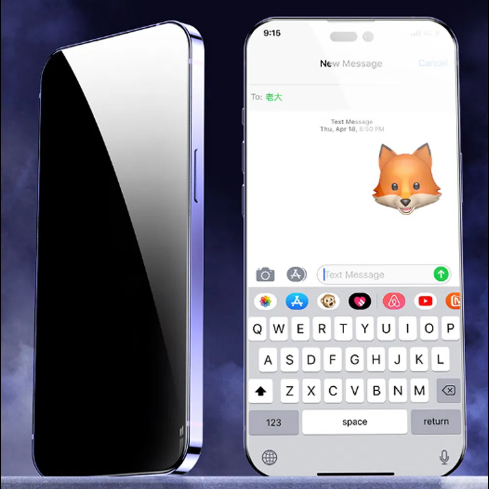 Защитное стекло для iPhone с приватностью и антиотпечатками