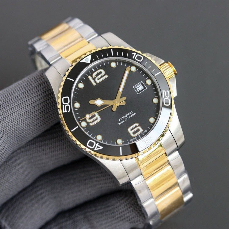 Submersible Cross-Border Automatic Mechanical Watch - Ceramic Material - Glossy Dial - Water-Resistant Men's Watch