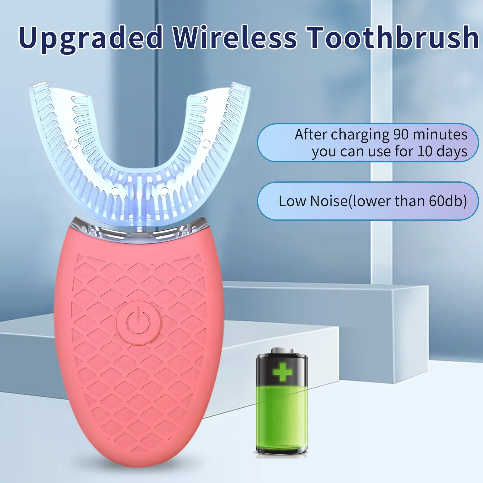 Wireless U-Shaped Teeth Cleaner Toothbrush 360° Oral Cleaning