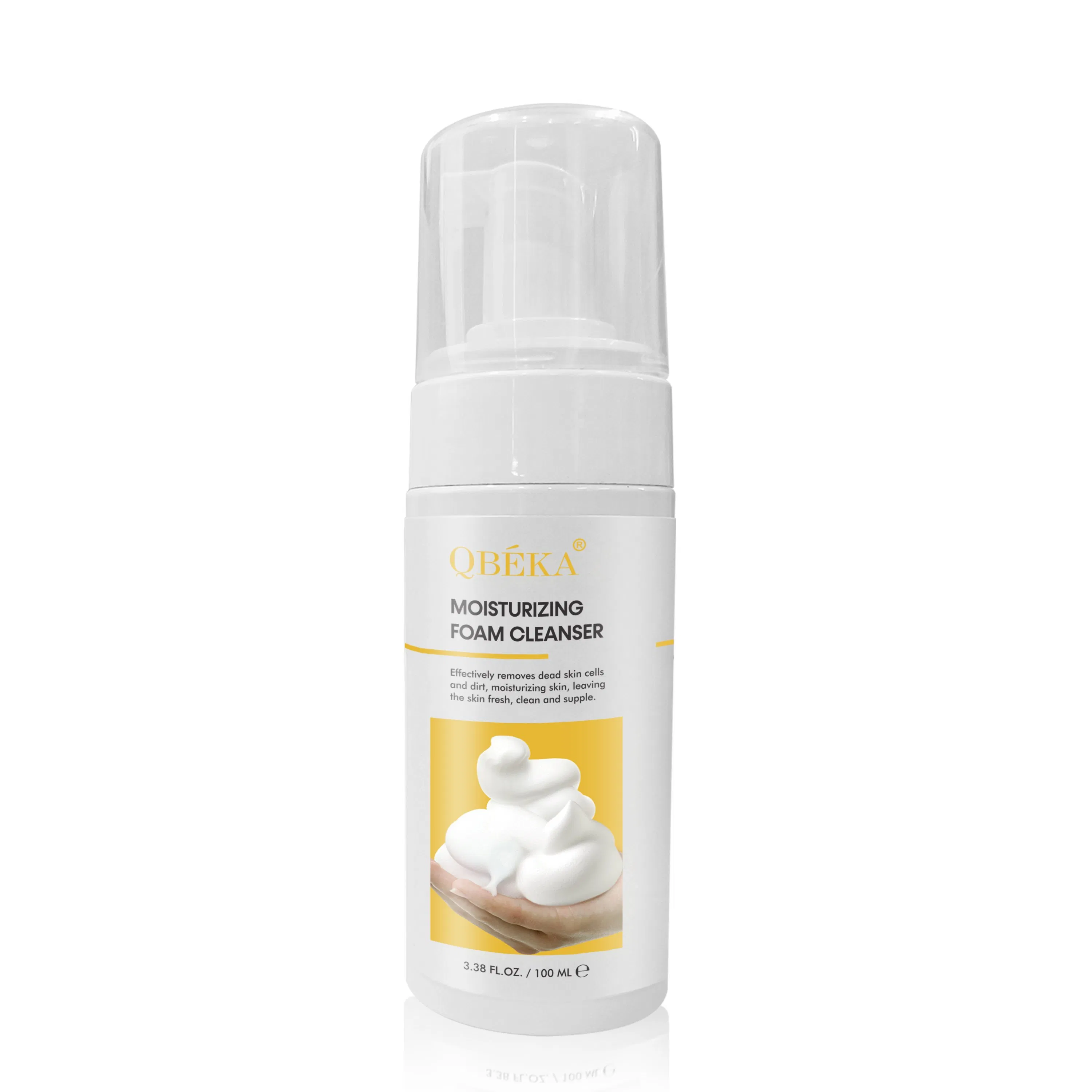Qbeka Organic Moisturizing Foam Cleanser Vegan Facial Wash for Sensitive Skin