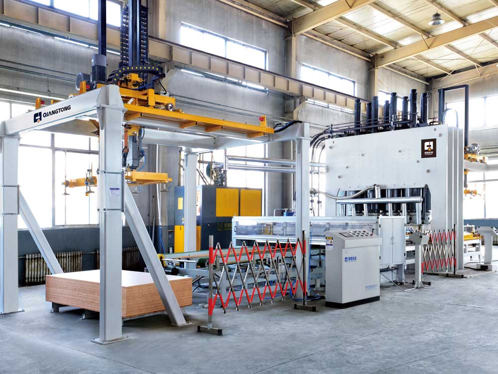 Fast Short Cycle Melamine Laminating MDF/HDF/0sb Particle Board Plywood Production Line Hot Press Machine