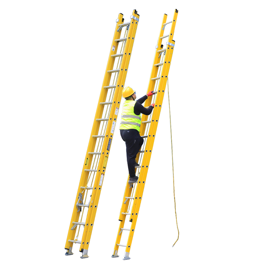 ANSI 16 20 24 28 32 36 40 Steps FRP Extension Folding Insulated Fiberglass Ladder