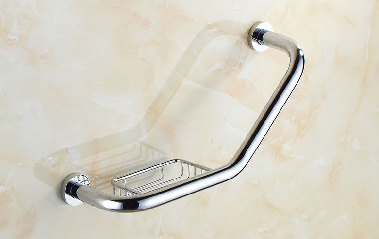 Поручень для ванны с корзиной, хром