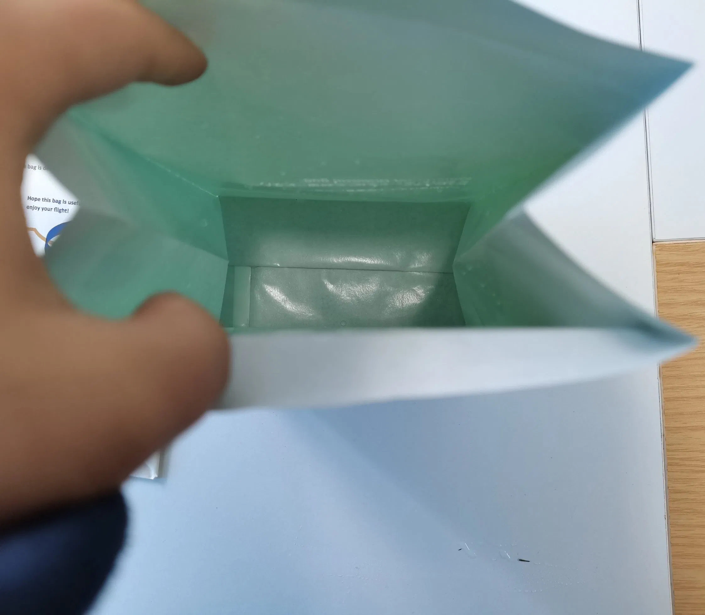 Disposable Airsickness Vomit Packaging Paper Bag for Airplane