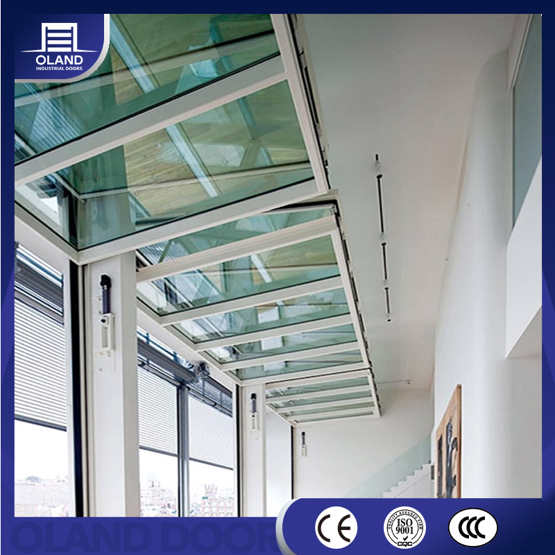 Modern Customized Electric Vertical Bi-Fold up Garage Door Windproof Aluminum Alloy Folding Finished Surface Rolling Open Villas Garage Doors for Homes