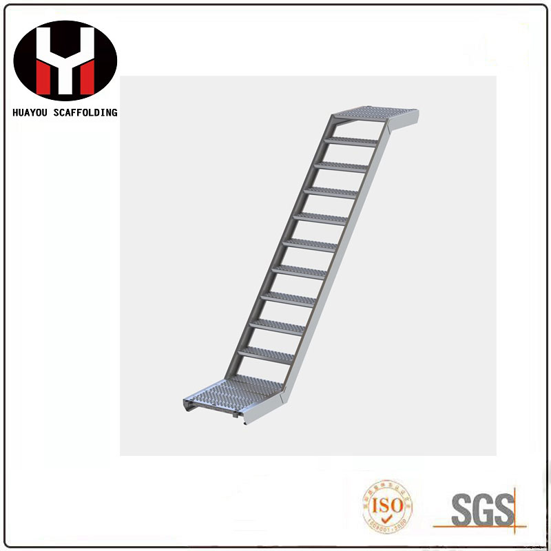 Galvanized Steel Scaffolding Stairs Access Staircase with Hook for Ringlock Scaffold System