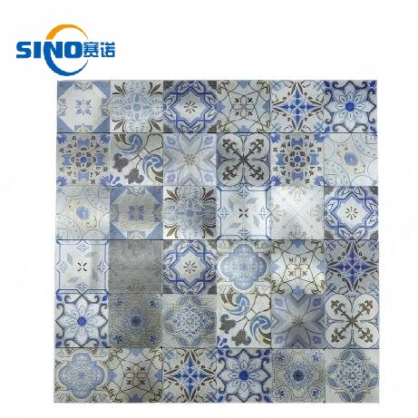 Exotic Kaleidoscope Mixed Metal Mosaic Tiles Peel & Stick Living Room Feature Wall Tiles Decoration