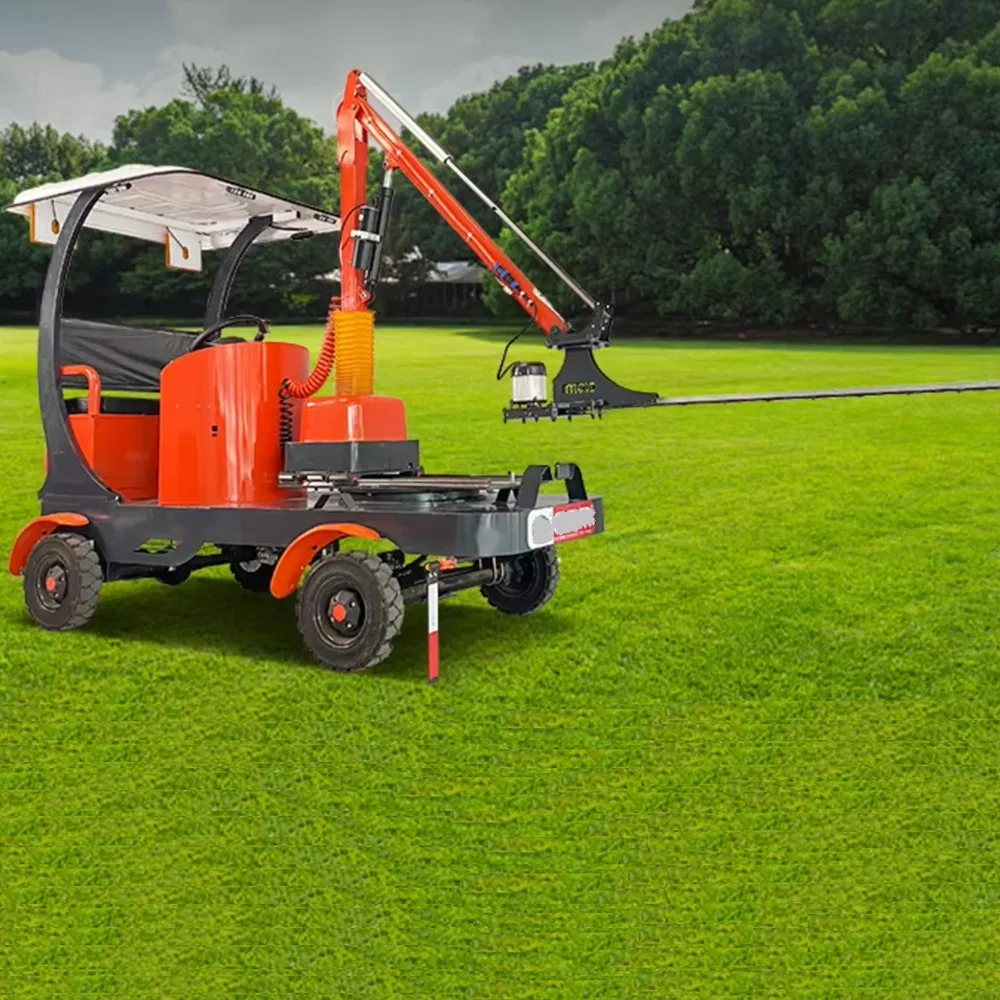 Riding Multi-Purpose Telescopic Electric Hedge Trimmer Green Belt Trimming Four-Wheeled Hedge Cutter