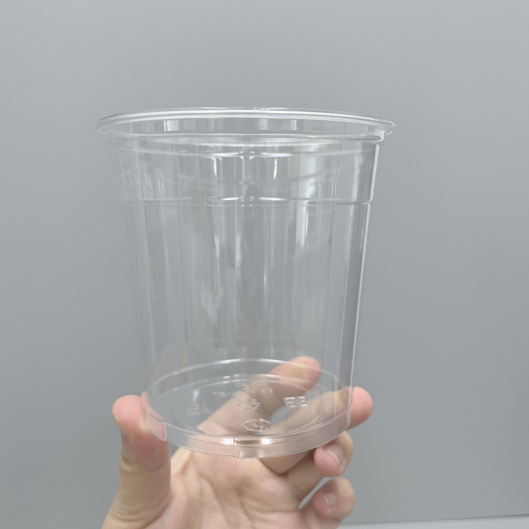 7oz Haokelao PP Pet PLA Clear Milkshake Cups Plastic Fruit Cold Cups Plastic Cups with Lids