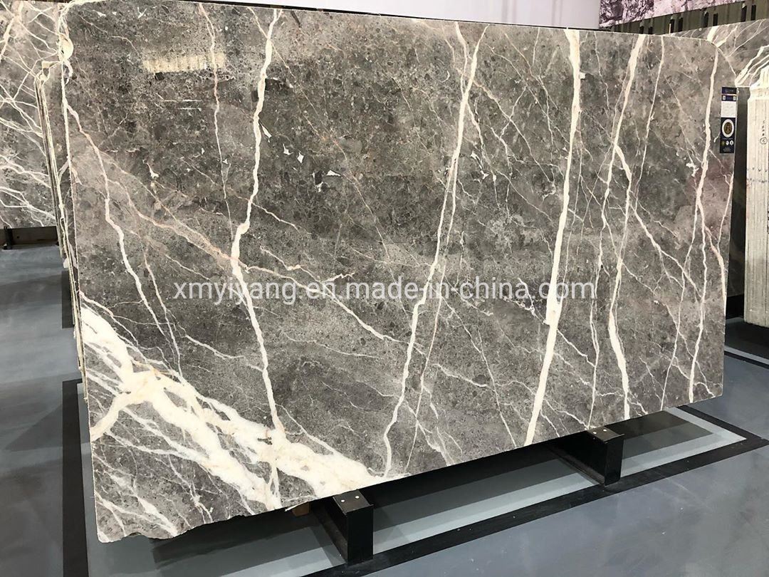 High Quality Polished Castel Grey Marble Slabs