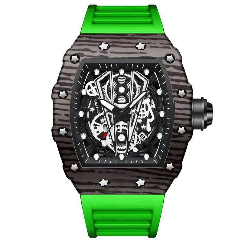 Hot-Selling Silicone Strap Men's Style Sports Watch Waterproof Luminous Quartz Watch