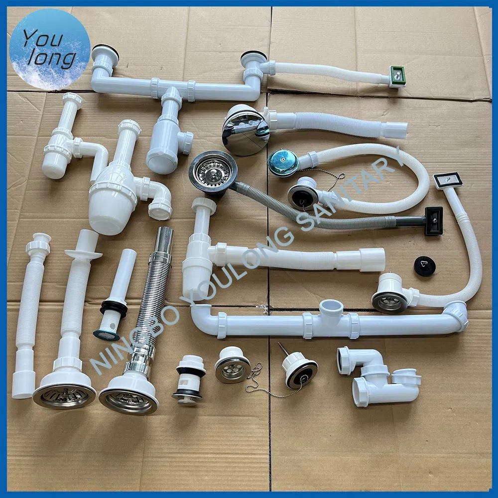 Sifon Lavatorio 1.1/4 Inch Drain Pipe Plastic Waste Siphon Drain Bottle Trap