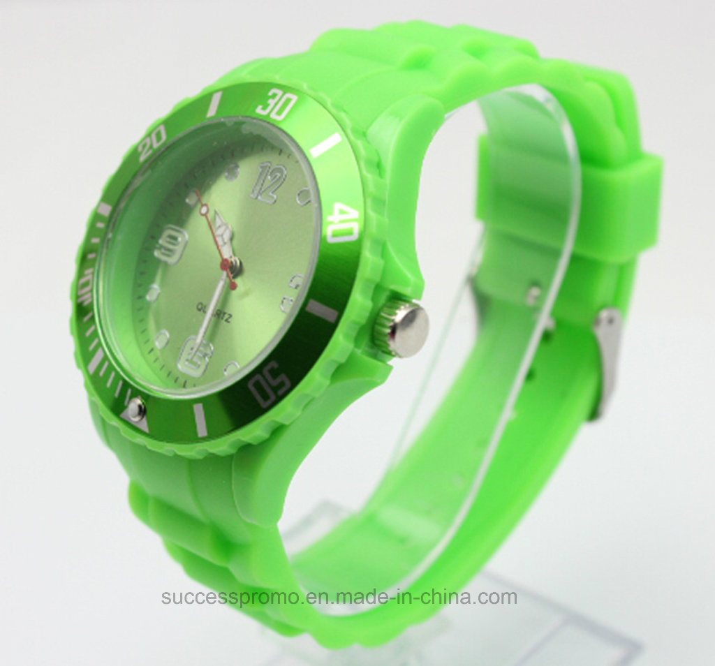 Custom Silicone Analog Wristband Watch for Promotion Gift
