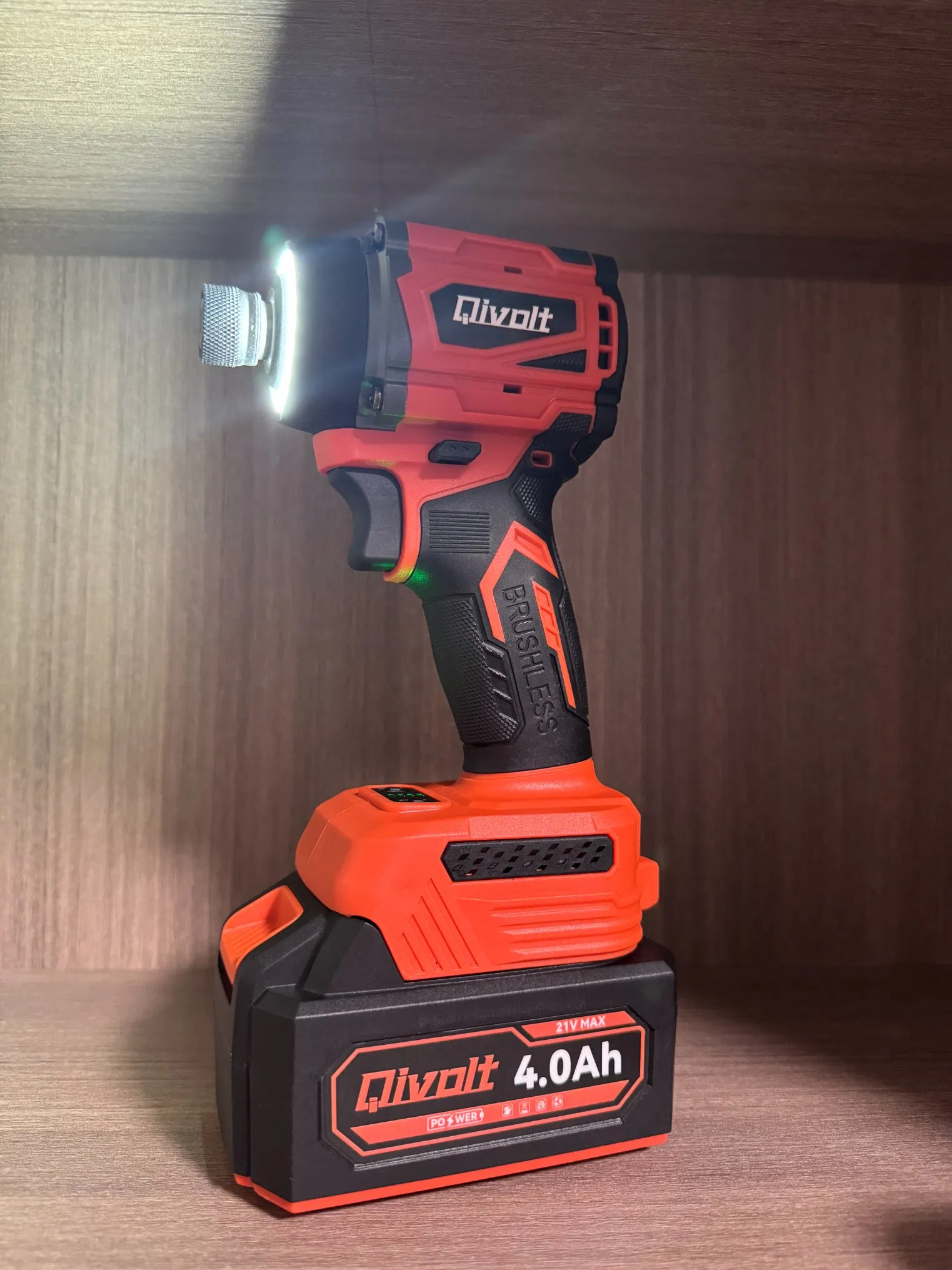 Qivolt Professional Cordless Tools Combo Kits 20V Electric Impact Hammer Drill Power Set