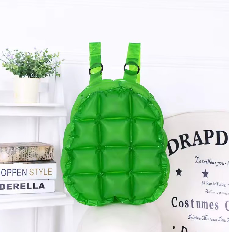 Red Color Inflatable PVC Backpack Beach Waterproof Bag