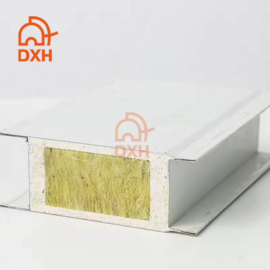 Daxiang Pre Fabrication Prefabricated House 75mm 100mm Thermal Insulation Exterior Insulation Wall Prefab Building Magnesium Oxide Rock Wool Sandwich Panel