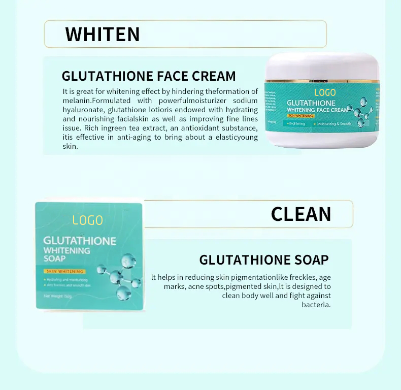 Beauty Cosmetics Skin Care Whitening and Improving Aging Skin Fine Lines Glutathione Skin Care Set