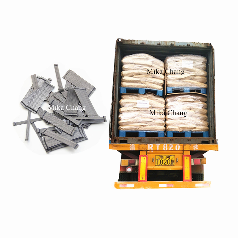 Low Carbon Cold-Drawn Hooked-End Glued Steel Wire Fiber