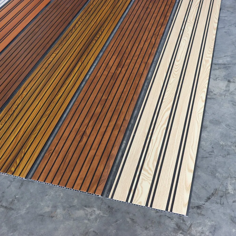 New Design Eco Friendly Interior PVC Fluted Ceiling Panel Wood Grain Marble Wall Tiles for Home Decoration