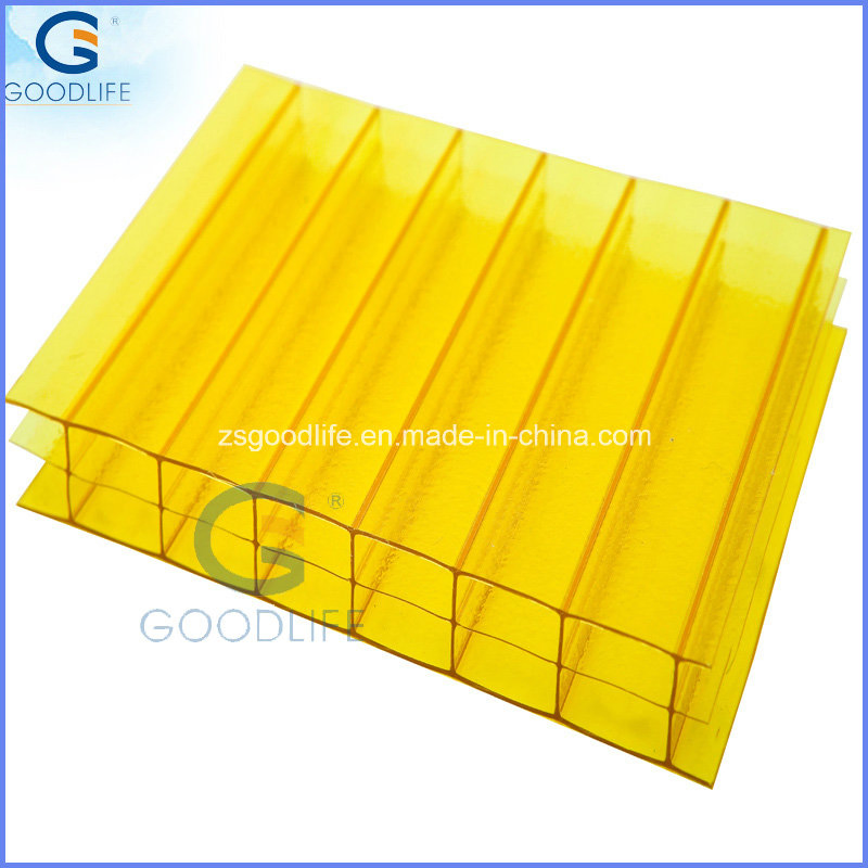 8mm 3 Layer Triple Wall Yellow Rectangular Sheet