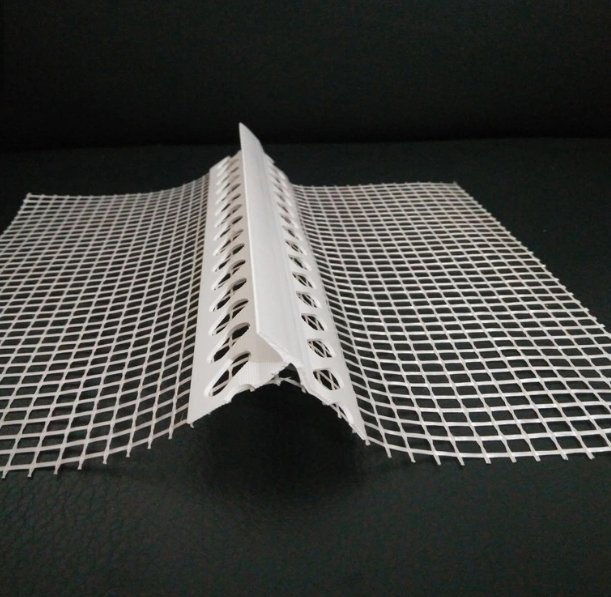 Hot Sell 2.5m Length Drywall Wall PVC Angle Corner Bead with 10cm Fiberglass Mesh