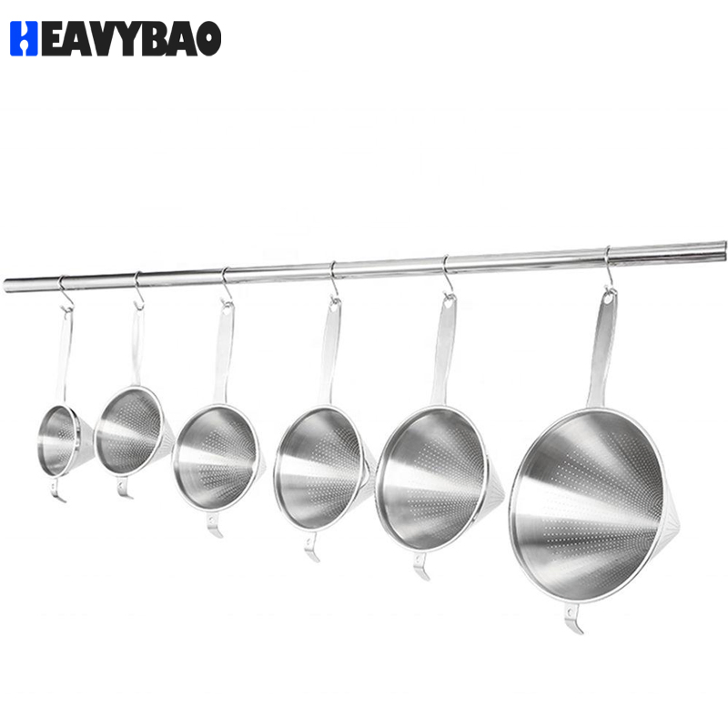 Heavybao Factory Direct Stainless Steel Soup Conical Strainer for Hotel Buffet Restaurant Kitchen