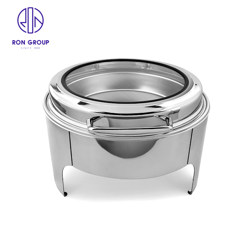 Wholesales Price Stainless Steel Dining Round Buffet Stove Food Warmer Pot for Hotel Restaurant Party