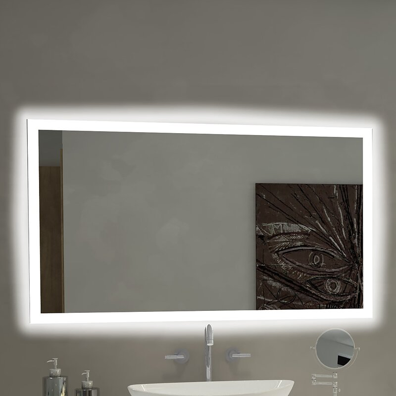 Home Decor Bathroom Vanity Wall Mounted Frameless Makeup Mirror with Touch Swich