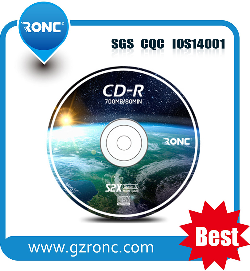Blank CD-R Wholesale 700MB CDR Disc with Shrinkwrap Package