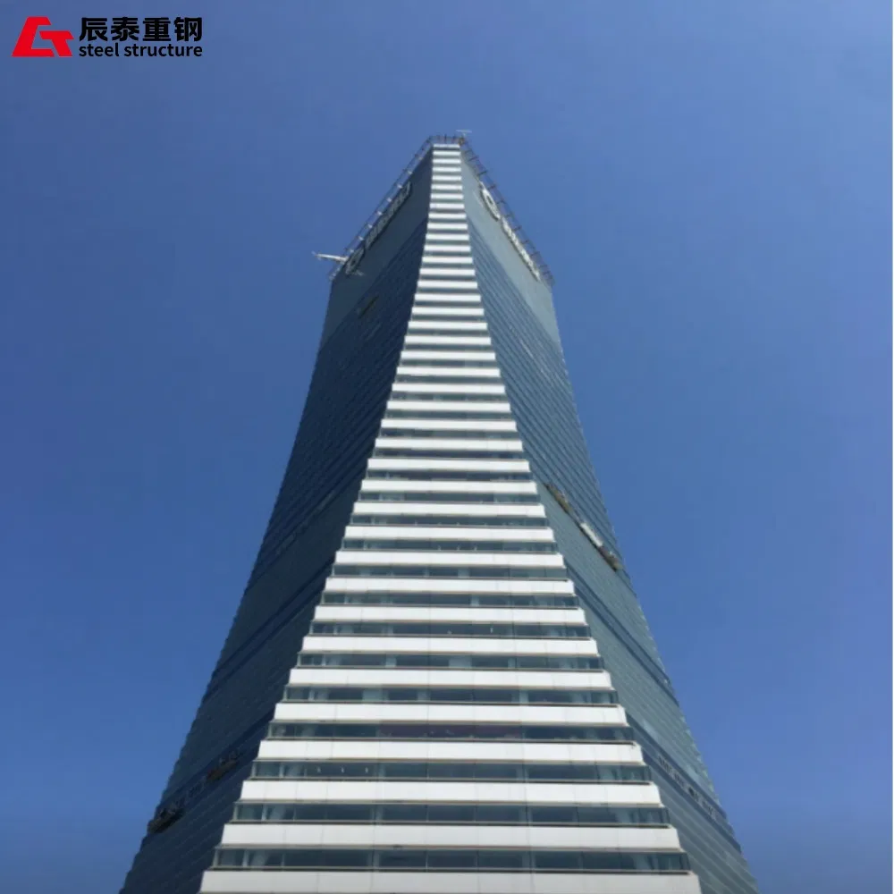 China Supplier Welded Hot Rolled Metal Steel Structure High-Rise Commercial Office Structure Building