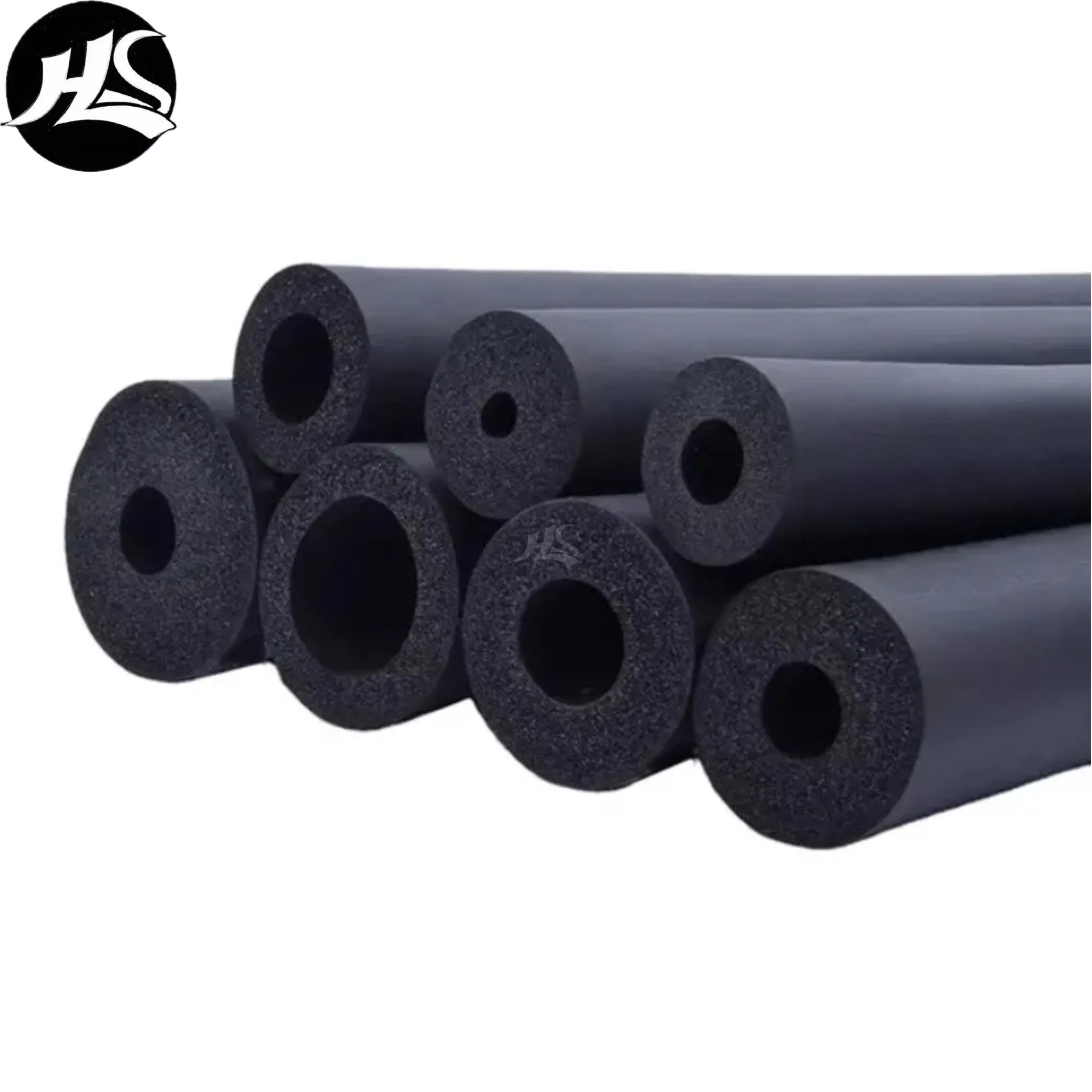 NBR PVC Rubber Foam Thermal Flexible Rubber Foam Ducting Insulation Soundproof Resistant Foam Pipe Tube