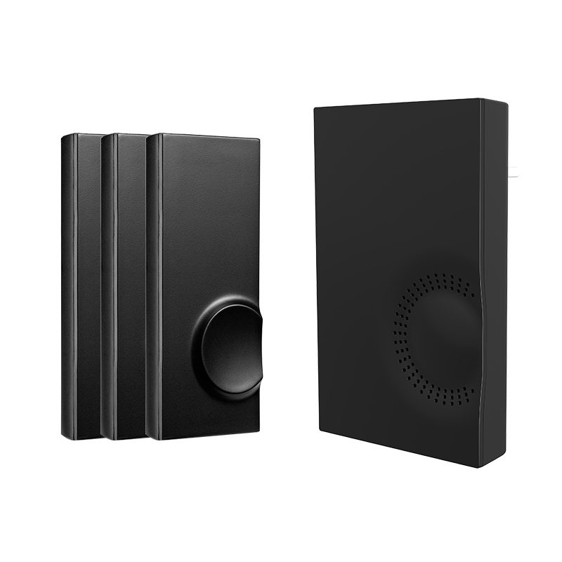 Black Touch Button 200m Long Range Wireless Doorbell
