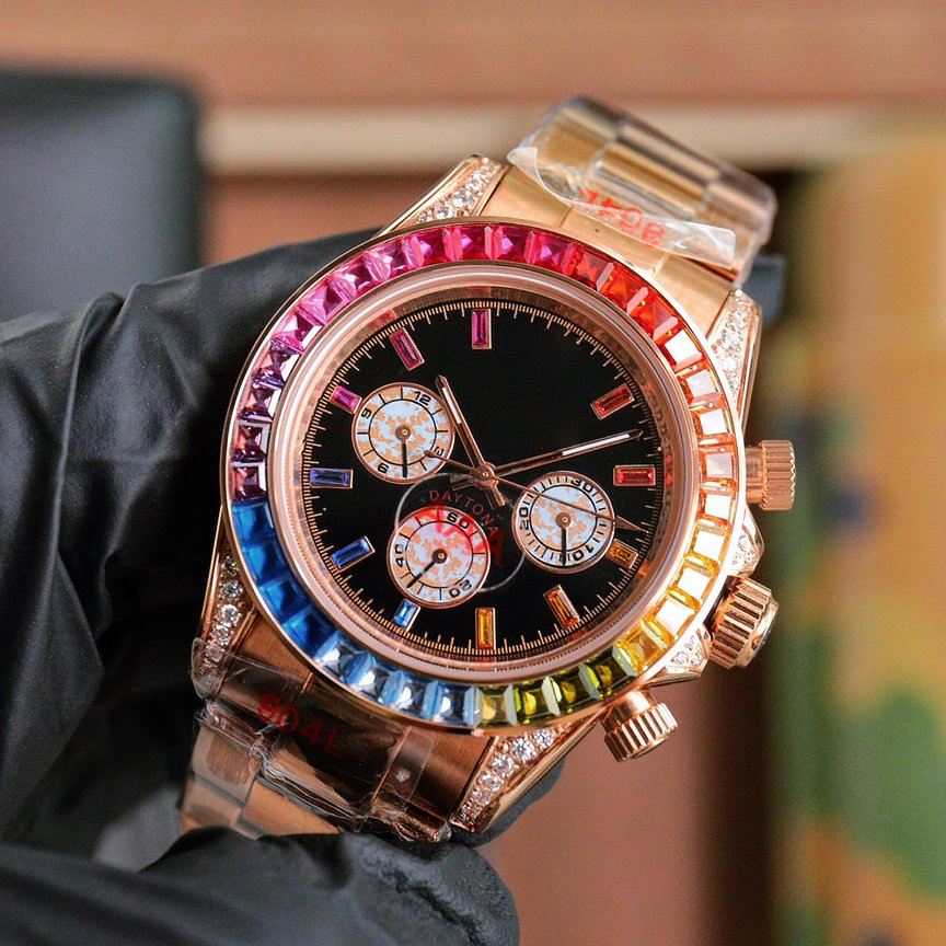 Luxury Rainbow Circle Watch, Stainless Steel Wristwatch, Wholesale