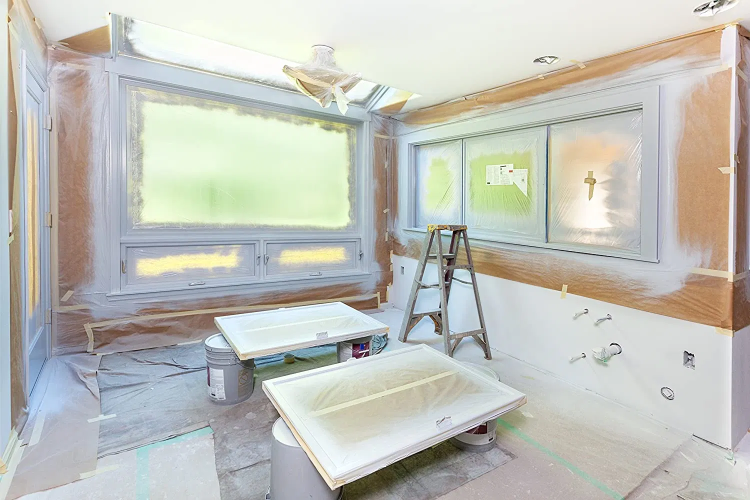 Grs Certification 9X12FT/2.7X3.6m LDPE Dust Sheet Drop Cloth