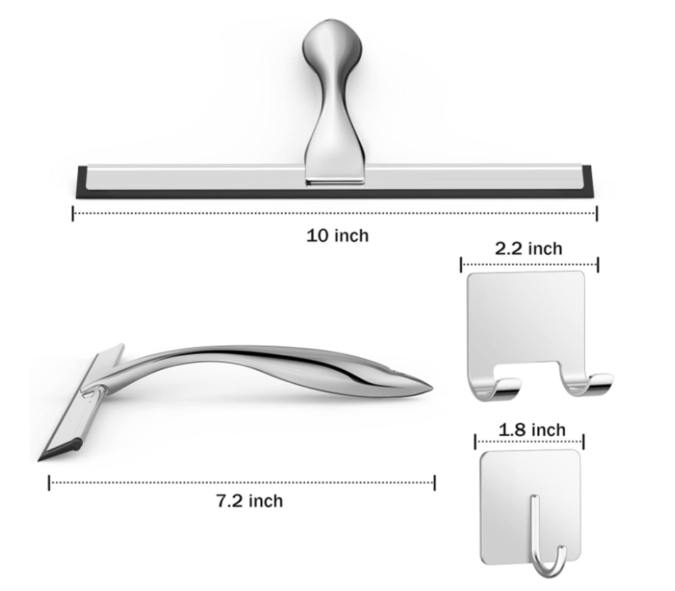 All-Purpose Stainless Steel Shower Squeegee for Shower Glass Door